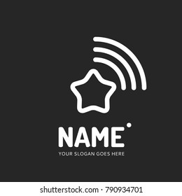 Star signal logotype. Vector logo design. Business concept icon.