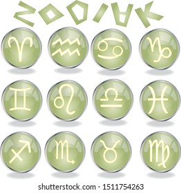 Star signs of astrology icons set for web, mobile and desktop interface
