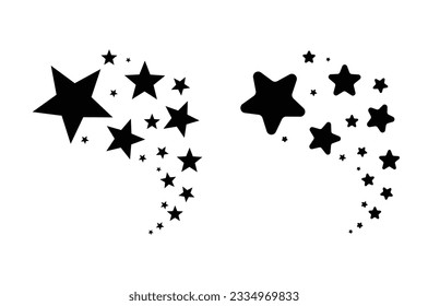 star silhouette. Star. Star design tattoo. Yellow, gold, orange shiny vector symbol. Original vector star sparkling icon set. twinkling decoration, shiny glint. Shining stars light effects and bursts 