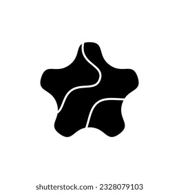 Star silhouette icon, unique vector illustration in trendy style. Editable graphic resources for many purposes.