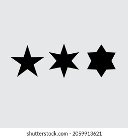 Star silhouette icon vector isolated in white background