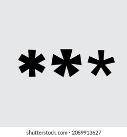 Star silhouette icon vector isolated in white background