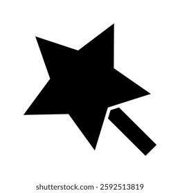 star silhouette icon vector on white background