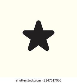 star, silhouette, pictogram, flat, black, sign, icon design vector.  