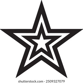  Star silhouette. Star Vector icon on white background.
