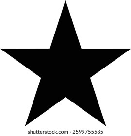 Star silhouette vector illustration, star icon 