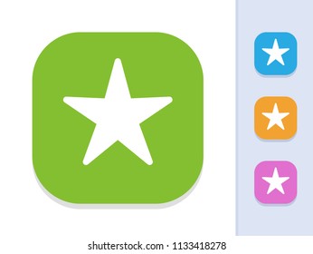 Star - Simple Buttons. A minimalistic vector icon.