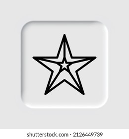 Icono de estrella simple. Diseño plano. Diseño de neutralismo.ai