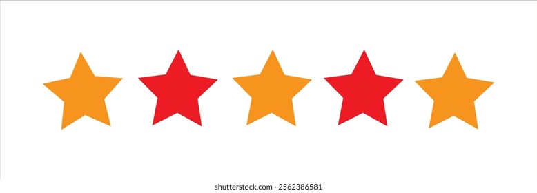 Star simple icons set designed in filled, outline, line and stroke style