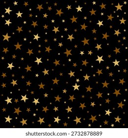 Star simple pattern. Chaotic elements. Design template for wallpaper,wrapping, textile. Modern minimalistic design. Effect of sky. Vector Illustration. Graphic lattice. 