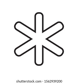 star six pointed line style icon vector illustration design