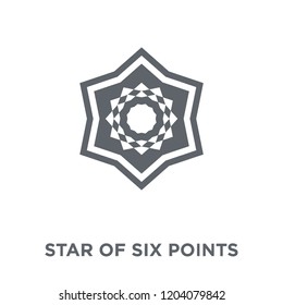 Star of six points icon. Star of six points design concept from Geometry collection. Simple element vector illustration on white background.