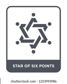 star of six points icon vector on white background, star of six points trendy filled icons from Geometric figure collection, star of six points simple element illustration