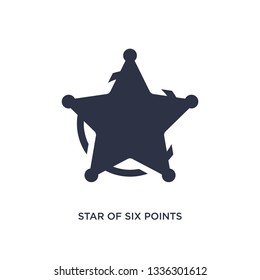 star of six points isolated icon. Simple element illustration from geometry concept. star of six points editable logo symbol design on white background. Can be use for web and mobile.