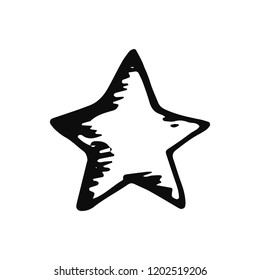 star sketch icon. isolated object.