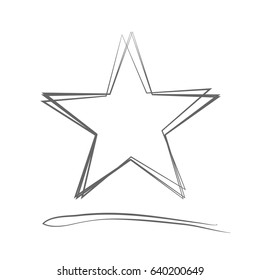 Star Sketch Vector Illustration Stock Vector (Royalty Free) 640200649 ...