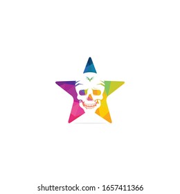 Star Skull logo design template.