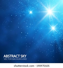 Star & sky abstract background. Vector illustration