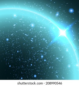 Star & sky abstract background. Vector illustration
