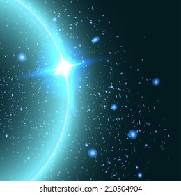 Star & sky abstract background. Vector illustration