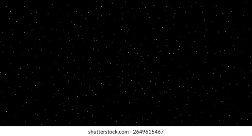 Star sky background. Seamless starry night sky with tiny glowing white light particles, sparkles. Cosmic space universe concept. Vector endless stardust, Milky Way galaxy sky realistic texture