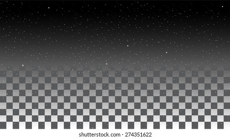 Star Sky on a transparent background. Vector special effects on a transparent background