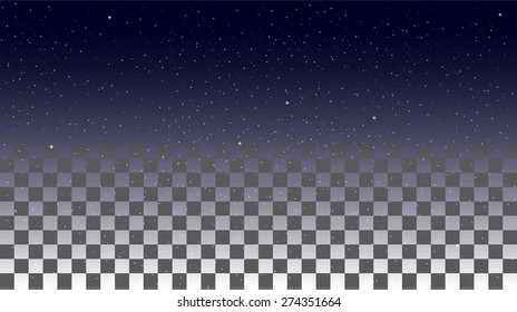 Star Sky on a transparent background. Vector special effects on a transparent background
