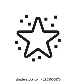 Star sky outline, thin line. Galaxy, solar system, astronomy related icon isolated on white background EPS Vector
