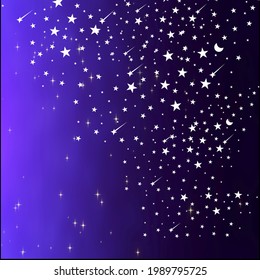 Star sky seamless vector pattern vector illustration.