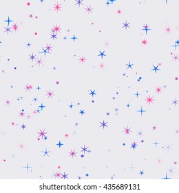 Star Sky Seamless Vector Pattern