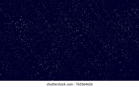 Cielo estrellado. Fondo de nieve. Estrellas Espaciales. Ilustración vectorial de The Night Sky.