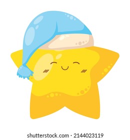 star sleeping with hat character
