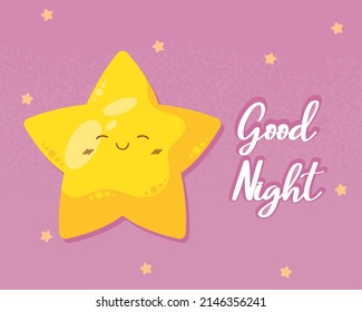 star sleeping and lettering poster