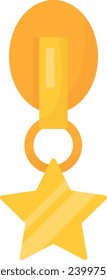 Star Slider For Zipper Vector Illustration