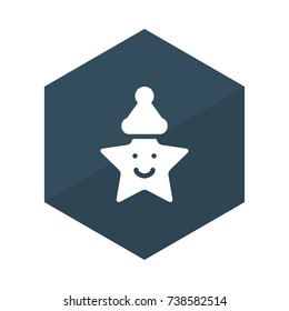 star with smile and hat icon