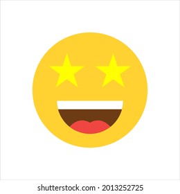 Diseño de símbolo de icono de vector de sonrisa de estrella