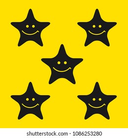 Star Smile Vector Template Design Illustration