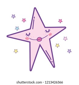 Star smiling cartoon