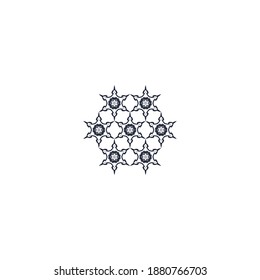Vector de forma de ornamento Star Snowfalse
