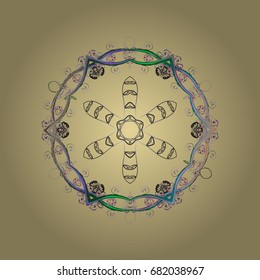 Star. Snowflake Icon. Snowflake isolated on beige background. Snowflake Vector illustration.