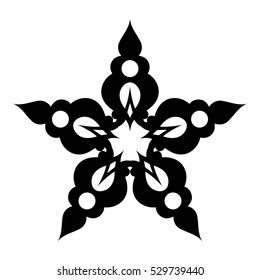 Star snowflake icon. Simple illustration of star snowflake vector icon for web