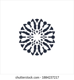 Star snowflake ornament shape vector