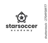 star soccer vector logo design