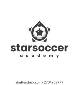 star soccer vector logo design