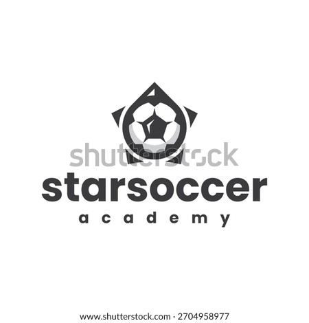 star soccer vector logo design
