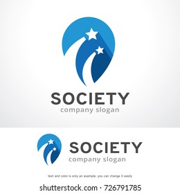 Star Society Logo Template Design Vector, Emblem, Design Concept, Creative Symbol, Icon