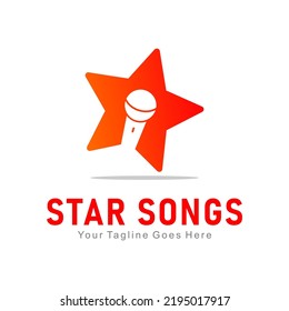 star songs logo vector template