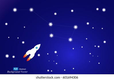 Star space, flying rocket. Rocket. Space.