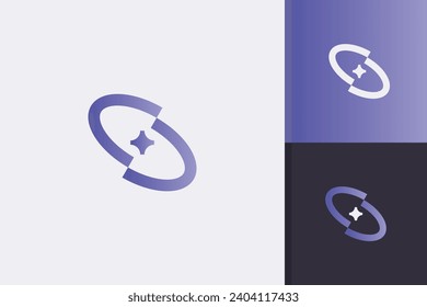 star space logo design icon vector template