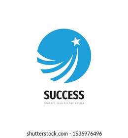Star space logo vector design. Development & success creative sign. 